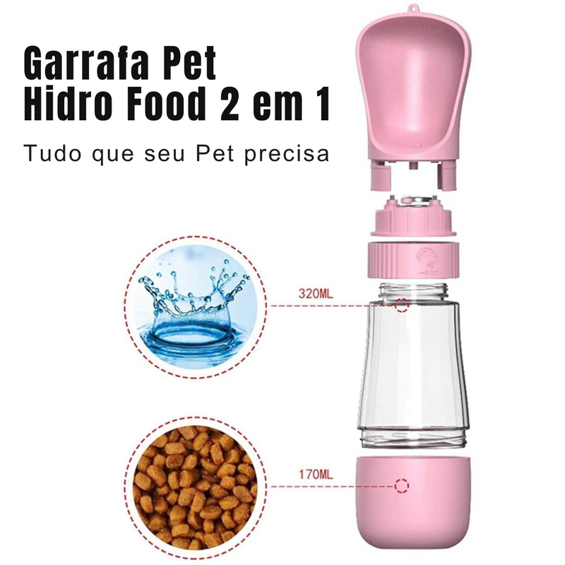 Garrafa Pet Hidro Food 2 em 1